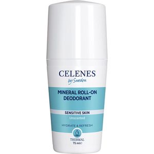 3x Celenes Thermal Mineral Roller Deodorant Geurloos 75 ml