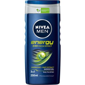 3x Nivea Men Douchegel 3in1 For Men Energy 250 ml