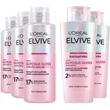 L'Oréal - Elvive Glycolic Gloss - Shampoo - 3 x 200 ml en Conditioner - 2 x 200 ml
