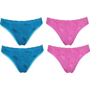 4-pack Dames string J&C met print - maat L/XL