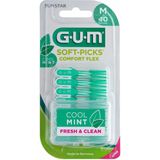 4x GUM Soft-Picks Comfort Flex Mint Medium 40 stuks