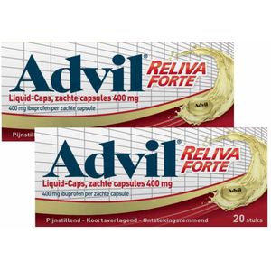 Advil Reliva Forte Liquid Caps 400mg - 2 x 20 capsules