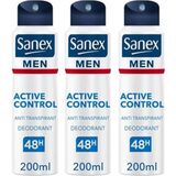 3x Sanex Deodorant Spray Men Active Control 200 ml
