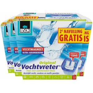 4x Bison Vochtvreter + 2 Navullingen Neutraal 2 x 450 gr