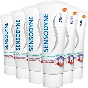 6x Sensodyne Tandpasta Gevoeligheid & Tandvlees Extra Fresh 75 ml
