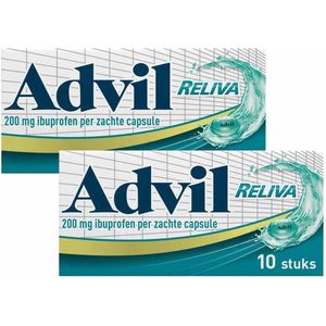 Advil Reliva Liquid Caps 200mg - 2 x 10 capsules