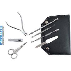 MEDLUXY - Manicure Pedicure Set - 8-delig - incl. etui - [nagelverzorging - hand en voetverzorging - reisset]