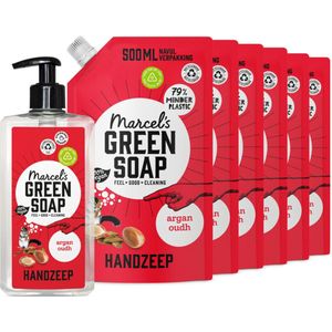 Marcel's Green Soap Handzeep Argan & Oudh + 6 Navullingen Pakket