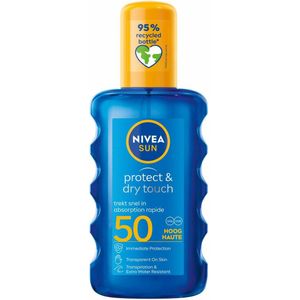 6x Nivea Sun Protect en Dry Touch Verfrissende Vernevelende Spray SPF 50 200 ml