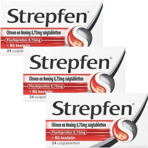 Strepfen Citroen & Honing - 3 x 24 zuigtabletten