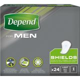 4x Depend for Men Shields 24 stuks
