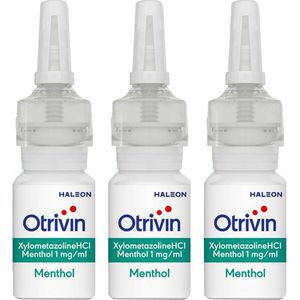 Otrivin Neusspray Xylometazoline Menthol 1.0mg/ml - 3 x 10ml