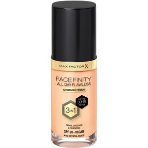 2x Max Factor Facefinity All Day Flawless Foundation W33 Crystal Beige 34 ml