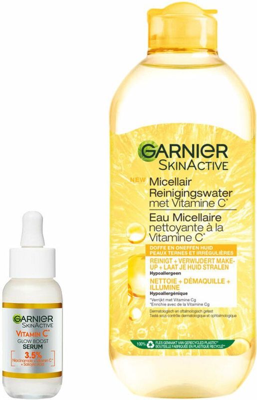 Garnier - Vitamine C Serum & Micellair Water - Pakket - 30 ml & 400 ml - Huidverzorging