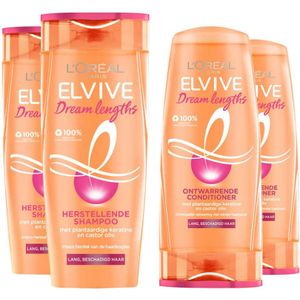 L'Oréal Elvive Dream Lengths - Shampoo 2x 250 ml & Conditioner 2x 200 ml - Pakket