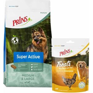 Prins ProCare Super Active 20 kg & Treats Chicken Pakket
