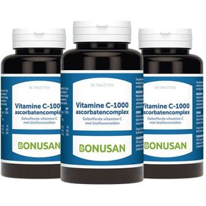 3x Bonusan Vitamine C-1000 ascorbatencomplex 90 tabletten
