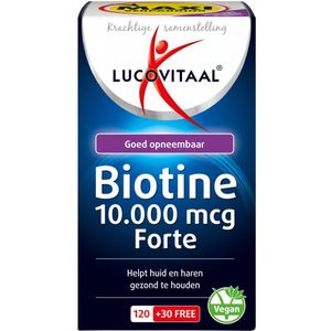 2x Lucovitaal Biotine 10.000 mcg Forte 150 zuigtabletten