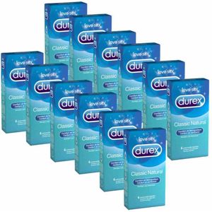 12x Durex Condooms Classic Natural 6 stuks