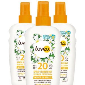 3x Lovea Sun Zonnebrand Spray SPF 20 150 ml