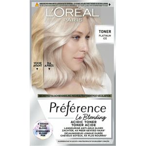 2x L'Oréal Préférence Le Blonding Permanente Haarkleuring 01 Platinum Ice