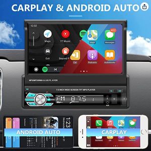 radio klapscherm android met apple carplay 7inch android auto