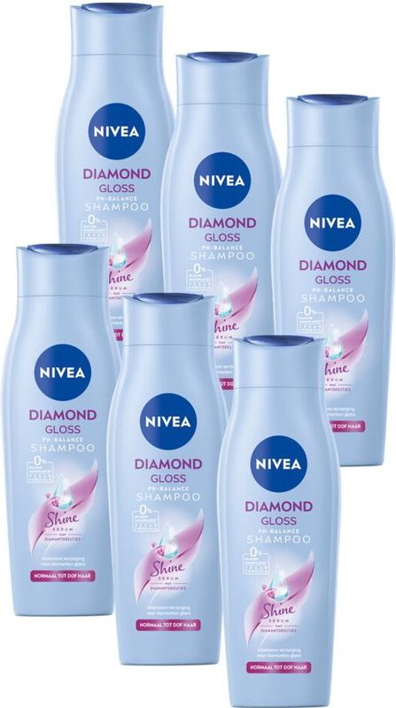 3x Nivea Shampoo Diamond Gloss Care 250 ml