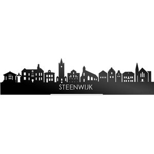 Standing Skyline Steenwijk Zwart Glanzend - 60 cm - Woondecoratie design - Decoratie om neer te zetten en om op te hangen - Meer steden beschikbaar - Cadeau voor hem - Cadeau voor haar - Jubileum - Verjaardag - Housewarming - Interieur -