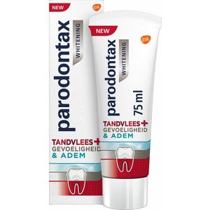 Parodontax Tandpasta Tandvlees + Gevoeligheid & Adem Whitening - 6 x 75 ml - Voordeelverpakking