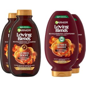 Garnier Loving Blends Gember Boost - Shampoo 2x 300 ml & Conditioner 2x 250 - Pakket