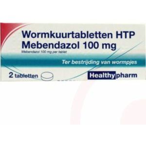 3x Healthypharm Mebendazol/wormkuur 2 tabletten