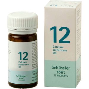 2x Pfluger Schussler Zout nr 12 Calcium Sulfuricum D6 100 tabletten