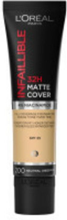 2x L'Oréal Infaillible 32H Matte Cover Foundation 200 30 ml