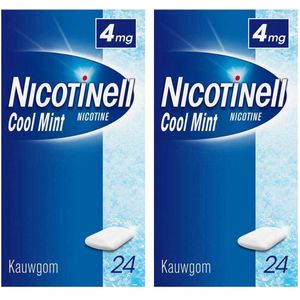 Nicotinell Kauwgom Cool Mint 4mg - 2 x 24 stuks