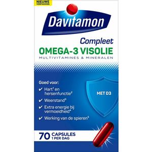 2x Davitamon Compleet Omega-3 Visolie 70 capsules