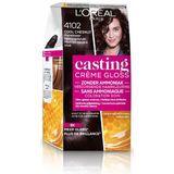 2x L'Oréal Casting Crème Gloss Semi-Permanente Haarkleuring 4102 Cool Chestnut - Parelmoer Kastanjebruin