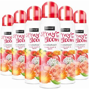 Sence Deodorant Flower Crush & Apple - 6 x 150 ml - Voordeelverpakking
