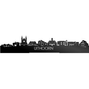 Standing Skyline Uithoorn Zwart Glanzend - 60 cm - Woondecoratie design - Decoratie om neer te zetten en om op te hangen - Meer steden beschikbaar - Cadeau voor hem - Cadeau voor haar - Jubileum - Verjaardag - Housewarming - Interieur -