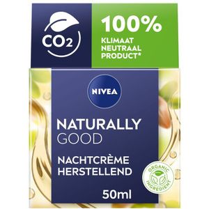6x Nivea Naturally Good Nachtcrème Herstellend 50 ml