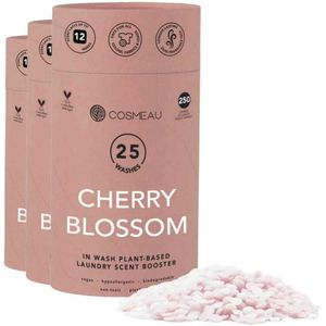 3x Cosmeau Geurbooster 25 Wasbeurten Kersenbloesom 250 gr