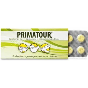 Primatour Bij Reisziekte - 2 x 10 tabletten