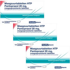 Healthypharm Maagzuurtabletten Pantoprazol 20mg - 3 x 14 tabletten