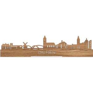 Standing Skyline Dalfsen Eikenhout - 40 cm - Woon decoratie om neer te zetten en om op te hangen - Meer steden beschikbaar - Cadeau voor hem - Cadeau voor haar - Jubileum - Verjaardag - Housewarming - Aandenken aan stad - WoodWideCities