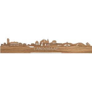Standing Skyline Landgraaf Eikenhout - 60 cm - Woondecoratie design - Decoratie om neer te zetten en om op te hangen - Meer steden beschikbaar - Cadeau voor hem - Cadeau voor haar - Jubileum - Verjaardag - Housewarming - Interieur - WoodWideCities