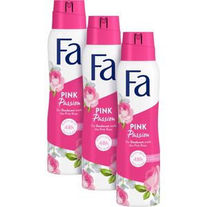 3x Fa Deodorant Spray Pink Passion 150 ml