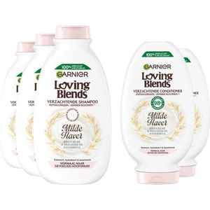 Garnier Loving Blends Milde Haver - Shampoo 3x 300 ml & Conditioner 2x 250 ml – Pakket