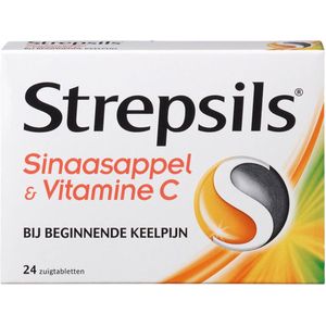 Strepsils Sinaasappel & Vitamine C - 2 x 24 zuigtabletten