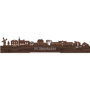 Standing Skyline Rosmalen Notenhout - 60 cm - Woondecoratie design - Decoratie om neer te zetten en om op te hangen - Meer steden beschikbaar - Cadeau voor hem - Cadeau voor haar - Jubileum - Verjaardag - Housewarming - Interieur - WoodWideCities