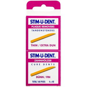 Stim-U-Dent Tandenstokers Thin Extra Dun - 3 x 160 stuks - Voordeelverpakking
