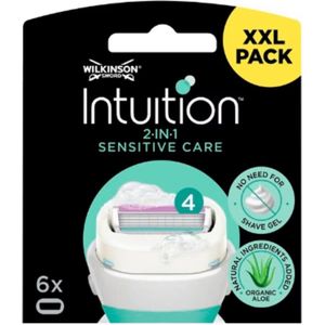 Wilkinson - Intuition 2 in 1 - Navulmesjes - Sensitive Care - Valuepack 6 Stuks